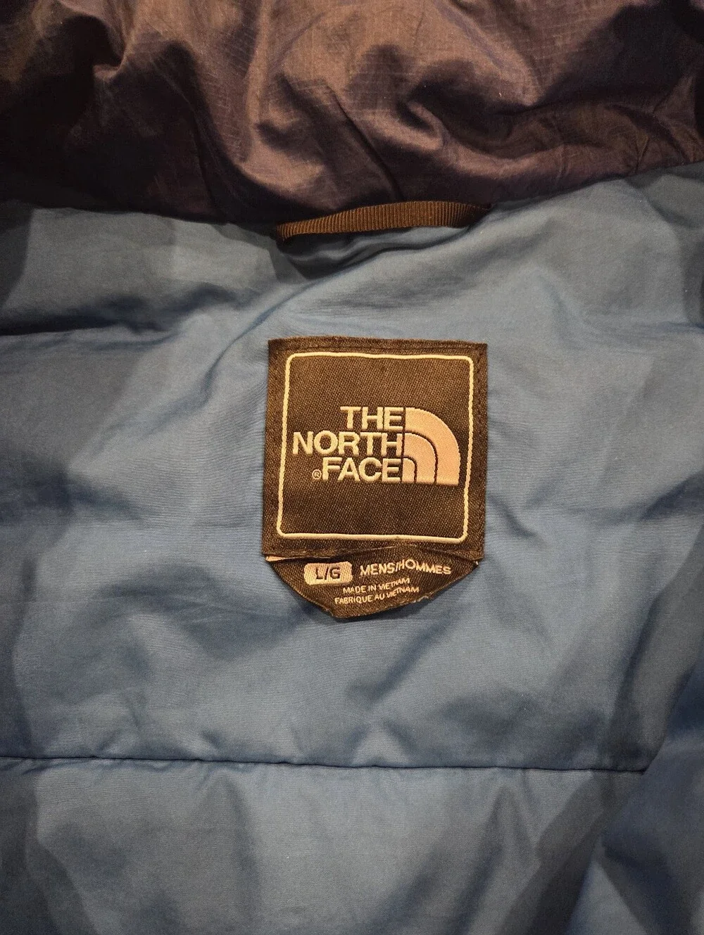 The North Face Men's Blue Down Jacket Sz L Fair